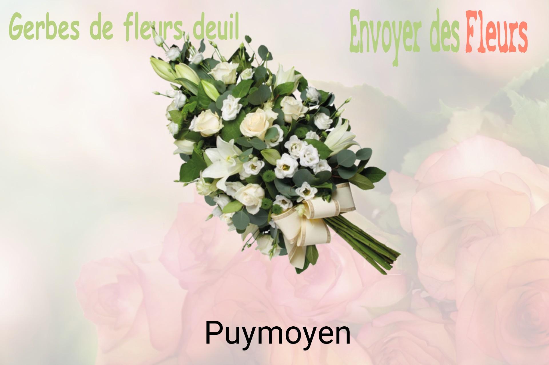 Gerbe de fleurs de deuil livrée à Puymoyen